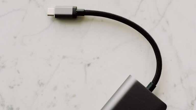 usb c cable on white surface